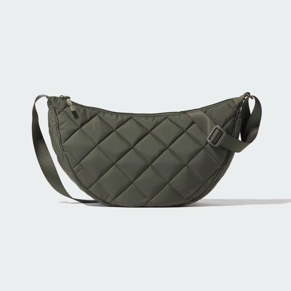 Uniqlo Handbags - NWT Uniqlo Round Shoulder Bag Quilted Olive